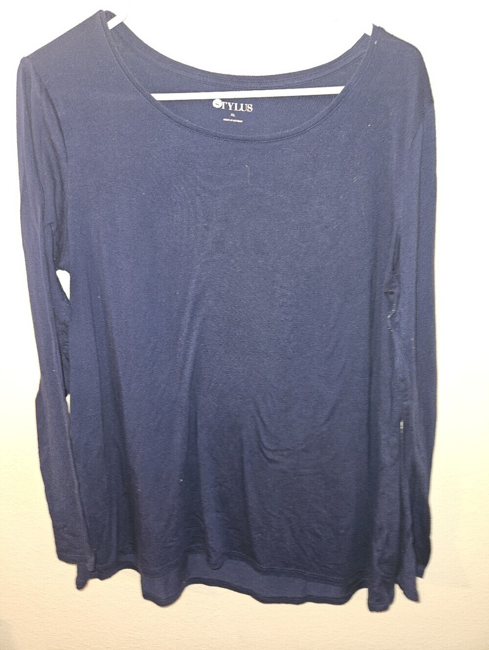 Sylus Womans Dark Blue Long Sleeve T Shirt Size Xl